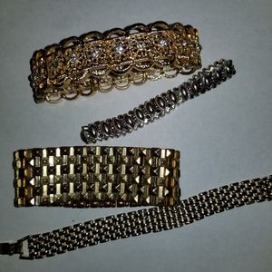 Bracelet Lot Stretch Gold Silver Tone Bling Bundle